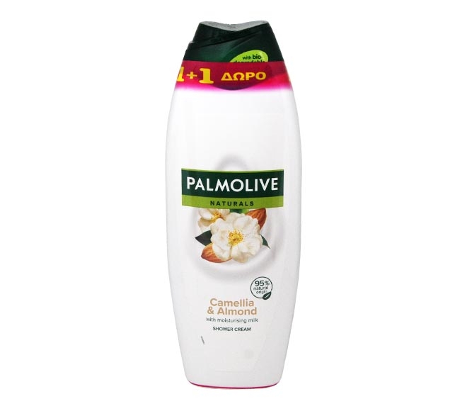 PALMOLIVE Naturals shower & bath cream 650ml – Camellia & Almond (1+1 FREE)