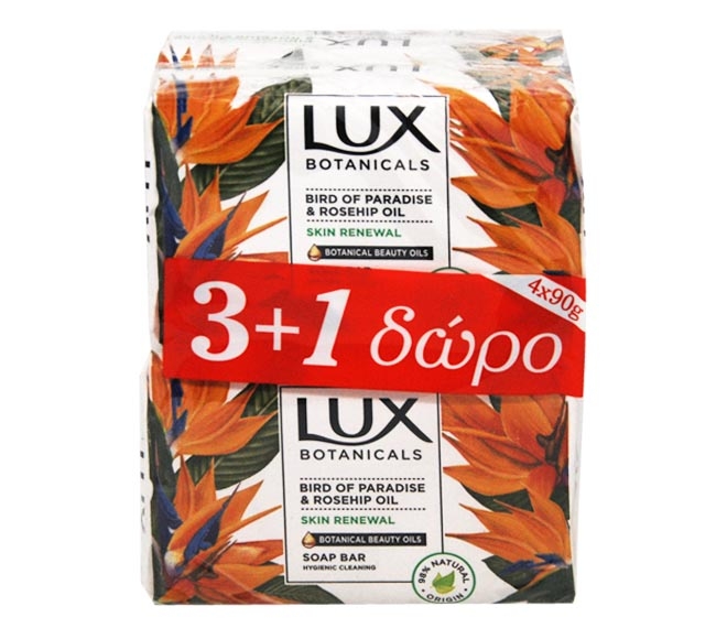 LUX soap bar 4x90g – Bird of Paradise & Rosehip Oil (3+1 FREE)