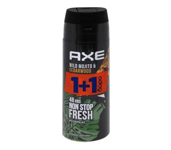 AXE deodorant bodyspray 150ml – Wild Mojito & Cedarwood (1+1 FREE)