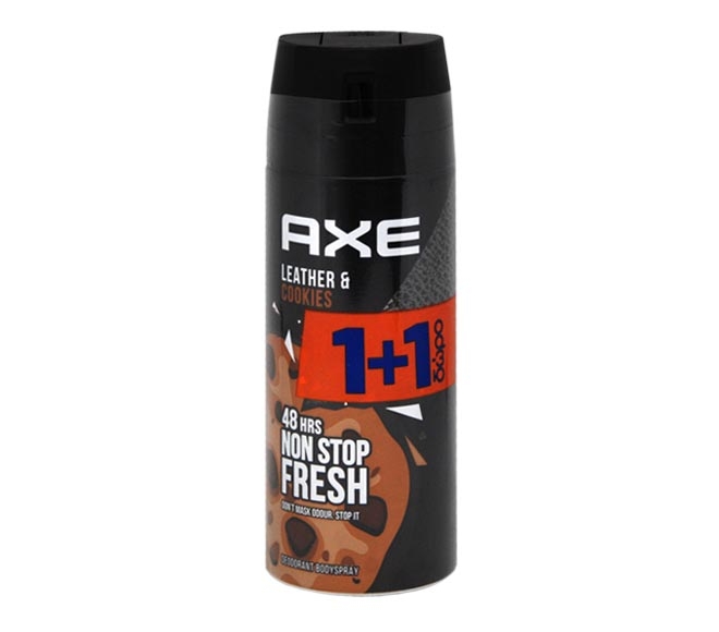 AXE deodorant bodyspray 150ml – Leather & Cookies (1+1 FREE)