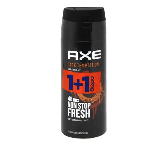 AXE deodorant bodyspray 150ml – Dark Temptation Dark Chocolate (1+1 FREE)