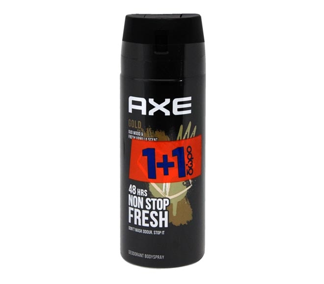 AXE deodorant bodyspray 150ml – Gold (1+1 FREE)
