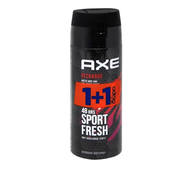 AXE deodorant bodyspray 150ml – Recharge Arctic Mint & Cool Spices Scent (1+1 FREE)