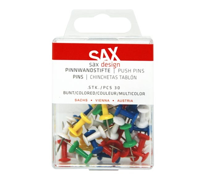 SAX Design push pins 30pcs – coloured
