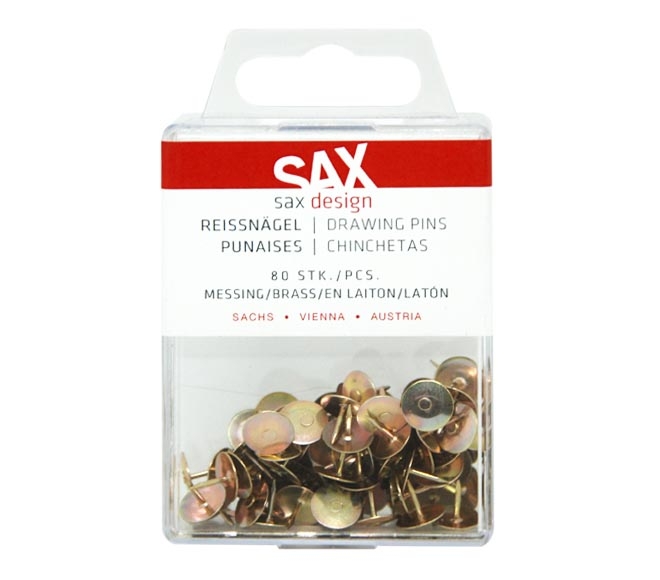 SAX Design drawing pins 80pcs – brass