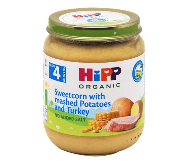 HIPP fine sweet corn with mashed potatoes & turkey 125g