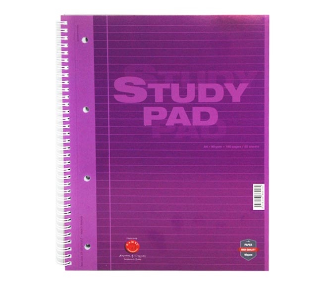 notebook CAMEL study pad A4 80 sheets – purple