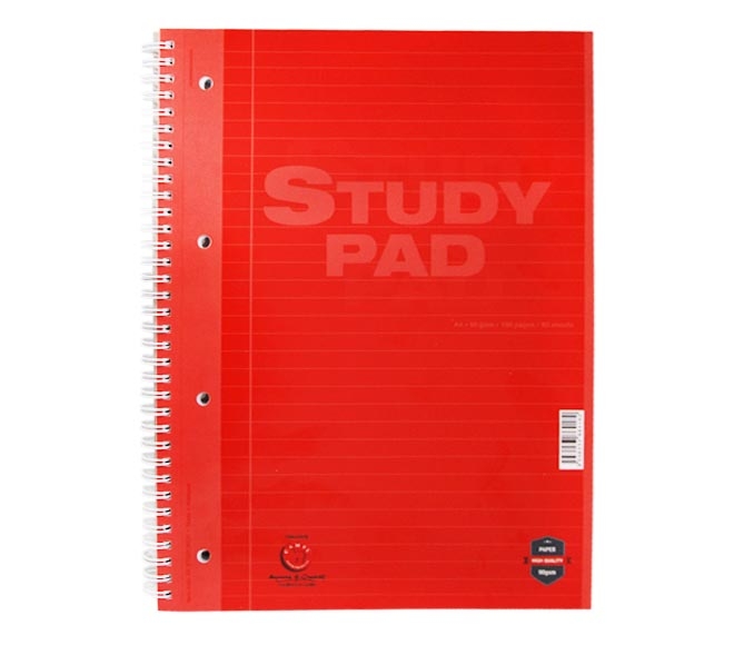 notebook CAMEL study pad A4 80 sheets – red