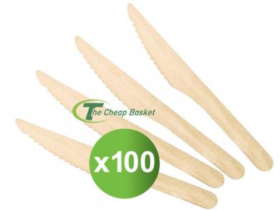 cutlery wooden CATERWAYS knives 160mm x 100pcs