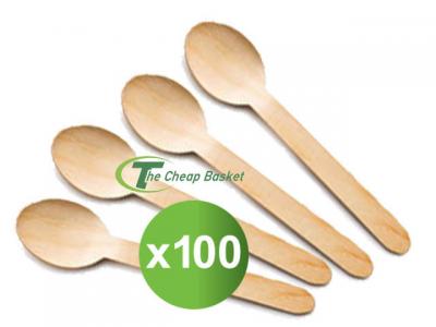 cutlery wooden CATERWAYS spoon 160mm x 100pcs