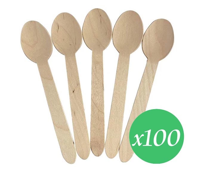 cutlery wooden CATERWAYS spoon 160mm x 100pcs
