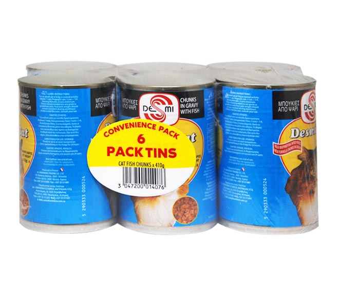 cat DESMI fish chunks in gravy 6x410g