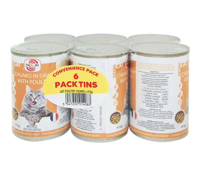 cat DESMI chicken chunks in gravy 6x410g