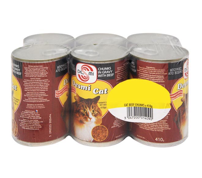 cat DESMI beef chunks in gravy 6x410g