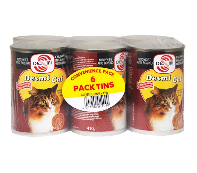 cat DESMI beef chunks in gravy 6x410g