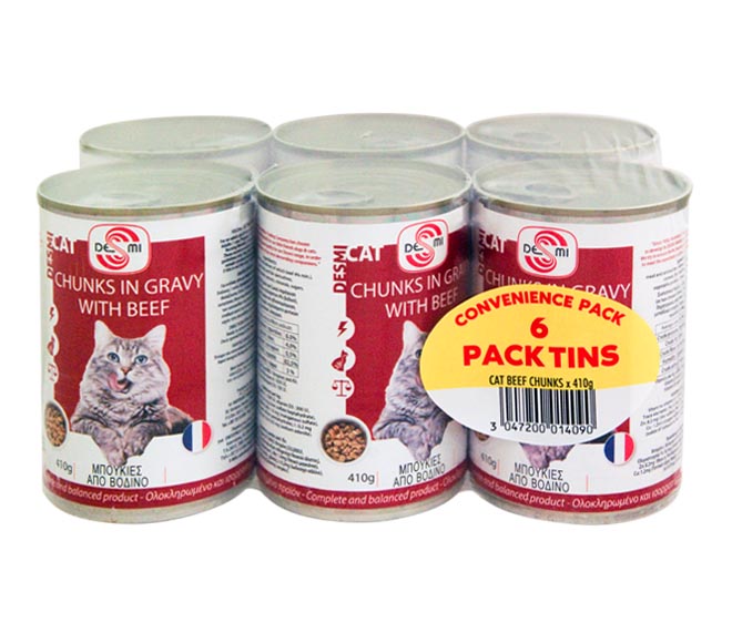 cat DESMI beef chunks in gravy 6x410g