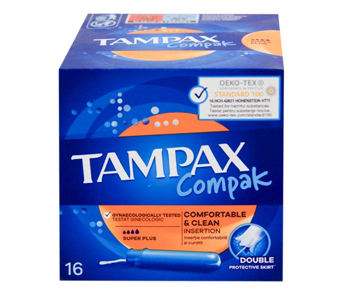 TAMPAX Compak tampons 16pcs – Super plus