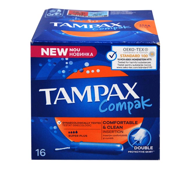 TAMPAX Compak tampons 16pcs – Super plus