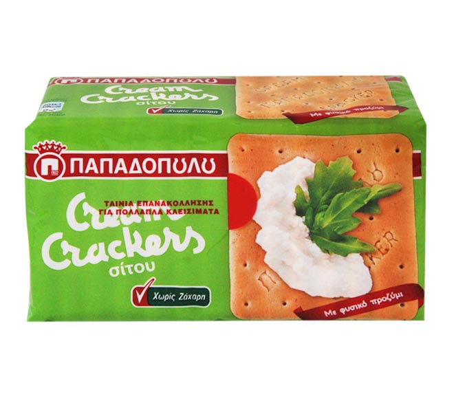 PAPADOPOULOS cream crackers wheat 165g – sugar free