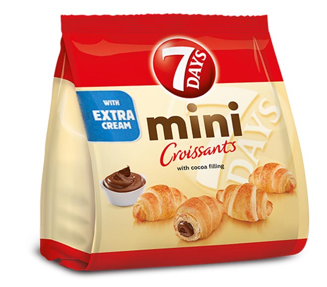 7DAYS Croissant mini with cocoa flavour extra cream 103g