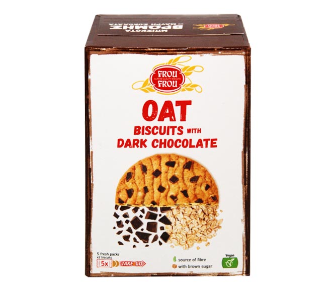 FROU FROU Oat Biscuits 200g (5x40g) – dark chocolate