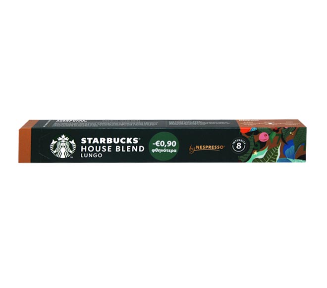 STARBUCKS house blend lungo 57g (10 caps – intensity 8) €0.90 LESS