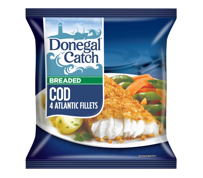 DONEGAL CATCH breaded cod 4 atlantic fillets 400g