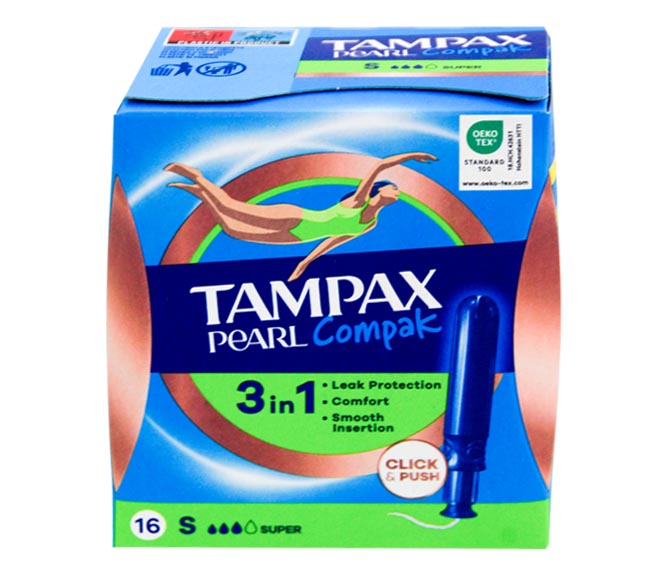 TAMPAX Pearl compak tampons 16pcs – Super