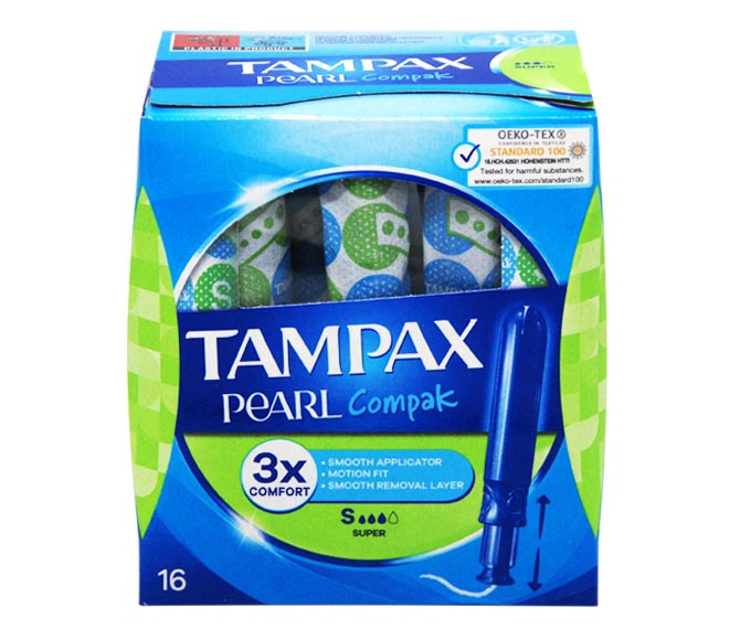 TAMPAX Pearl compak tampons 16pcs – Super