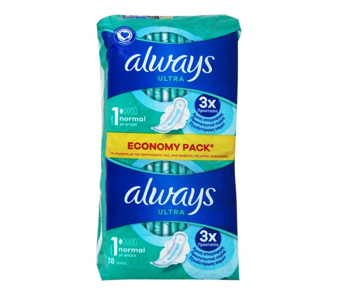 ALWAYS Ultra 18pcs – Normal (ECONOMY PACK)