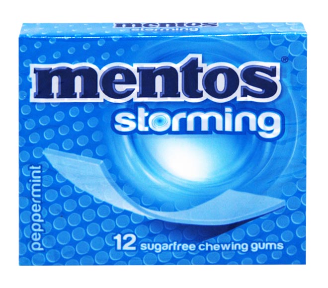 gum MENTOS Storming sugar free chewing (12pcs) 33g – peppermint