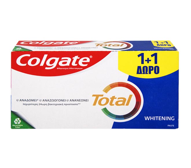 toothpaste COLGATE 2x75ml – Total Whitening (1+1 FREE)