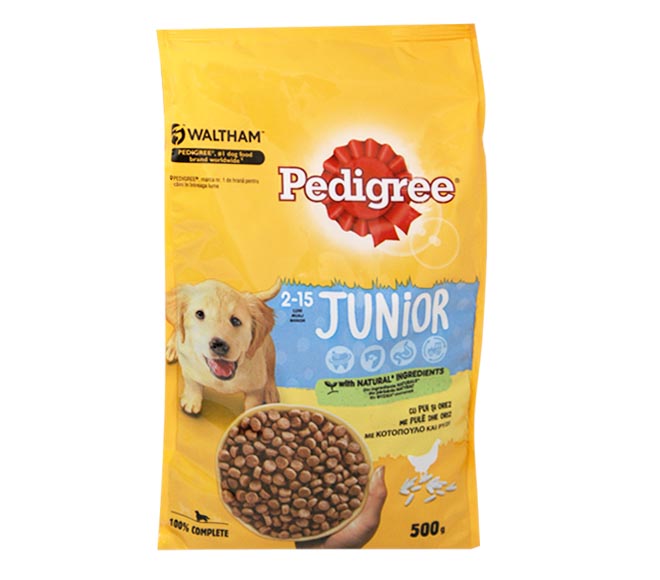 dog PEDIGREE dry food junior 500g – chicken & rice