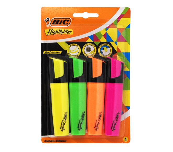 BIC highlighter x4pcs – 4 different colours