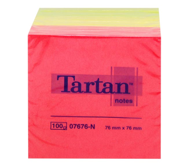 Notes TARTAN x600 – sticky (76mmx76mm) – multicolor