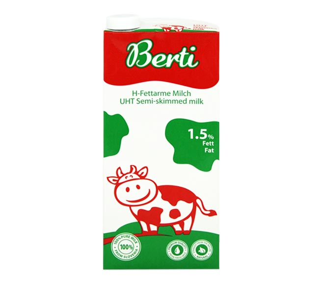 long life BERTI semi-skimmed milk 1.5% fat 1L