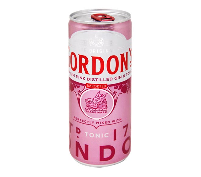 GORDONS Premium Pink Distilled Gin and Tonic 250ml