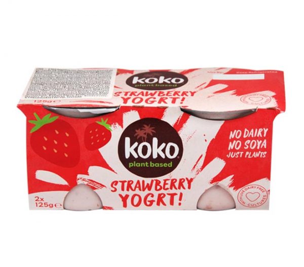 KOKO dairy free yoghurt strawberry 2x125g