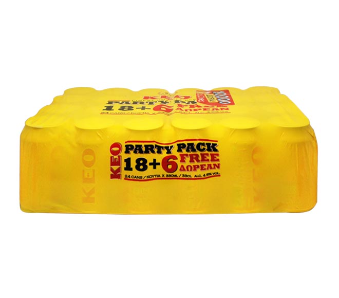 KEO beer 24x330ml – Party Pack (18+6 FREE)
