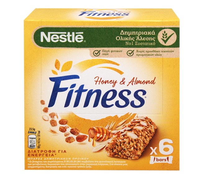 NESTLE Fitness bars honey & almond 6×23.5g