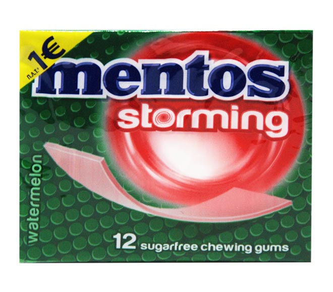 gum MENTOS Storming sugar free chewing (12pcs) 33g – watermelon