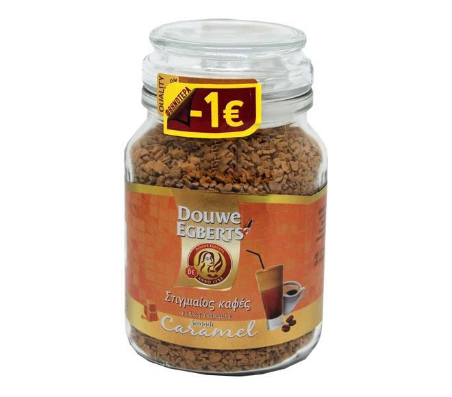 DOUWE EGBERTS instant coffee SMOOTH CARAMEL 100g (€1 LESS)