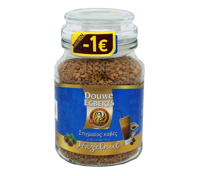 DOUWE EGBERTS instant coffee ROASTED HAZELNUT 100g (€1 LESS)