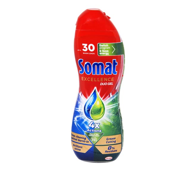SOMAT dishwasher duo gel Excellence grease cutting 540ml – Active Degreasers