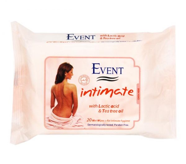 EVENT Intimate Wipes 20pcs with Lactic Acid and Tea Tree Oil