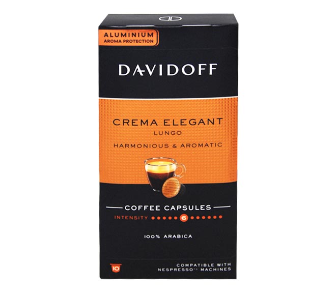 DAVIDOFF Crema Elagant Lungo 55g – (10 caps – intensity 6)