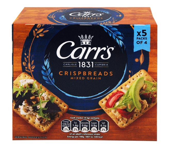CARR’S crispbreads 190g – Mixed Grain