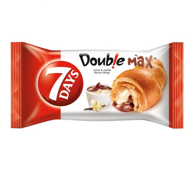 7DAYS Croissant Max Double with cocoa & vanilla filling 120g