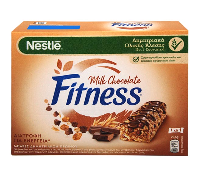 NESTLE Fitness bars milk chocolate 6×22.5g