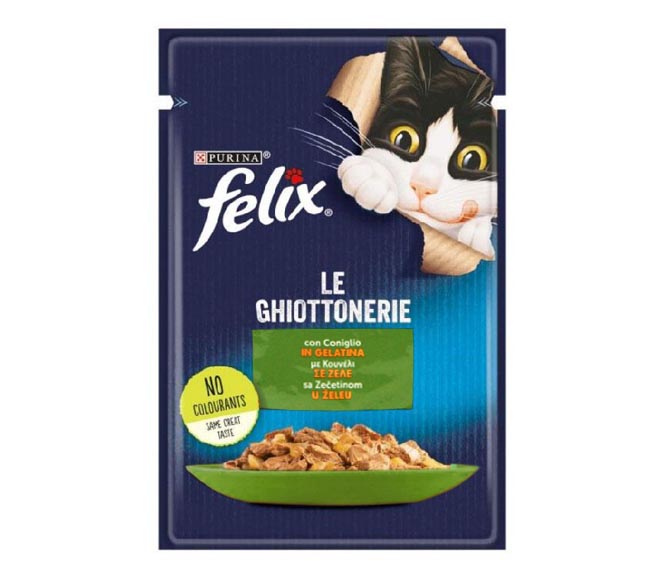 cat FELIX with rabbit in jelly 85g